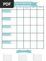 Download Lunch Box Weekly Plan Blank by My Pigeon Pair SN78385253 doc pdf