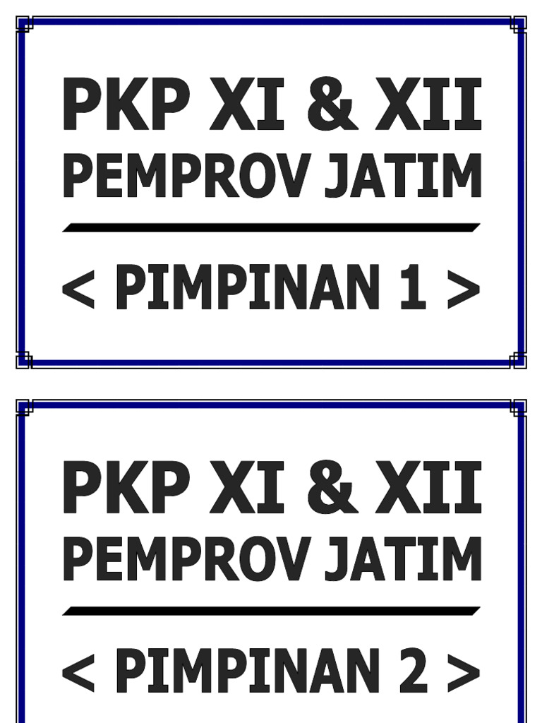 #Sign Label 2 Innova, Pimpinan PKP Angk 11&12 TH 2024 | PDF