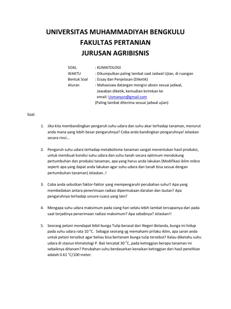 Soal essay pertanian 05 picture