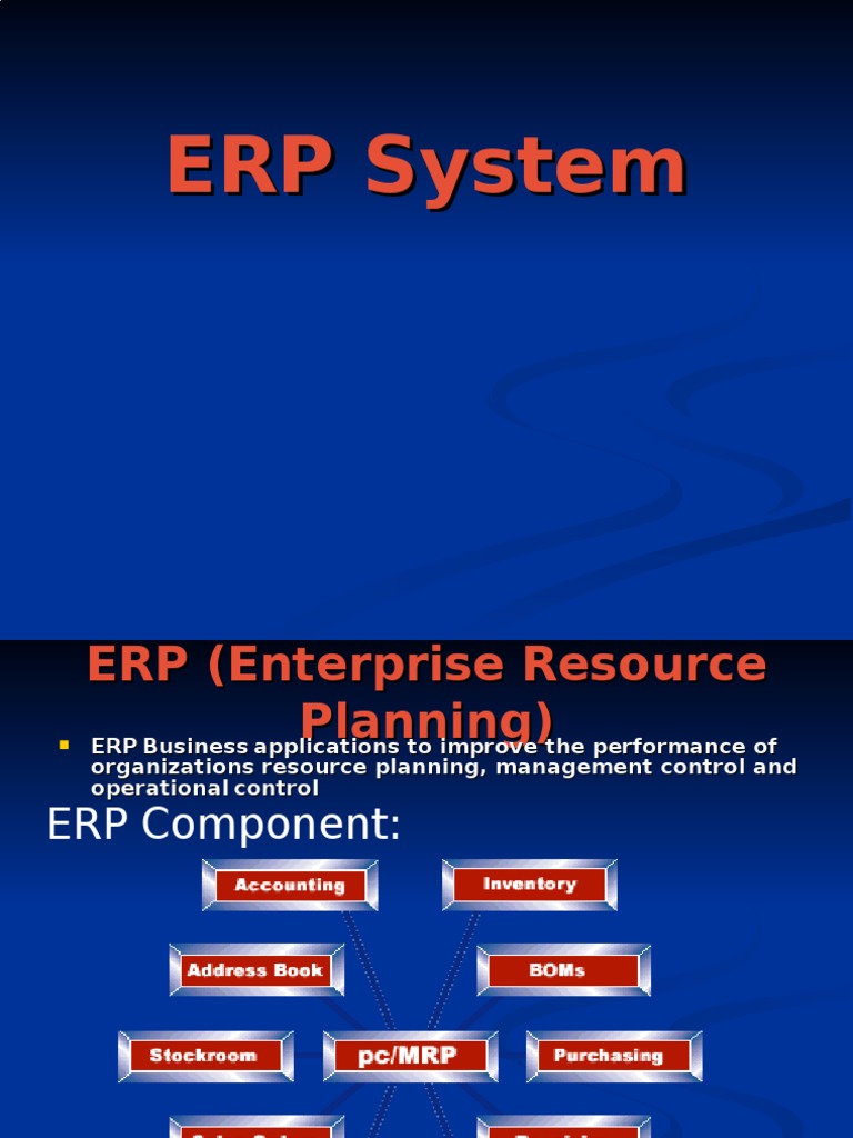 ERP System Overview and Benefits | PDF | Enterprise Resource Planning ...