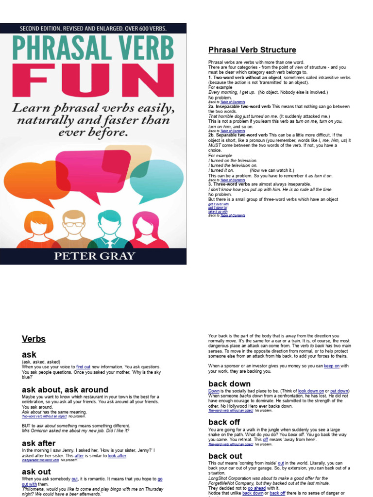 Phrasal Verbs | PDF | Object (Grammar) | Verb