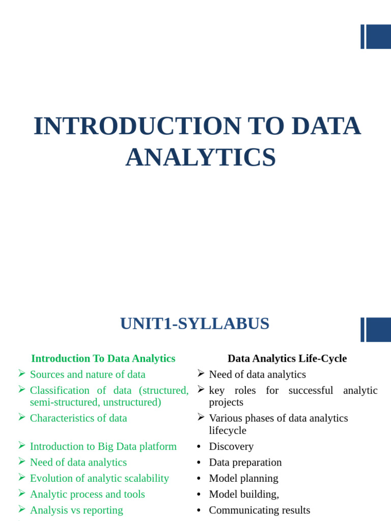 Data Analytics Syllabus Overview | PDF | Analytics | Cloud Computing