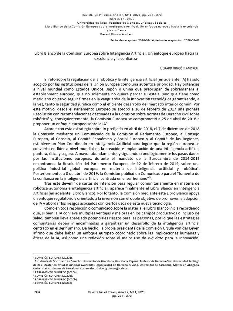 Enfoque Europeo sobre Inteligencia Artificial | PDF | Inteligencia ...