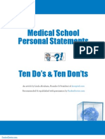 Medical School Personal Statement Do's & Don'ts