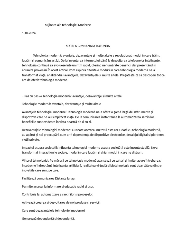 Tehn Moderna | PDF
