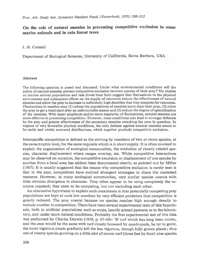 On the role of natural enemies in preventing competitive exclusion in