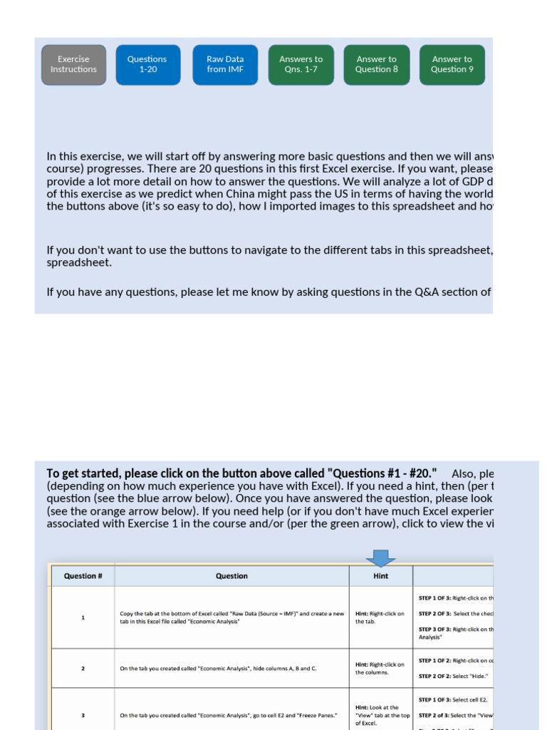 Exercise+1 (Versión 1) | PDF | Microsoft Excel | Gross Domestic Product