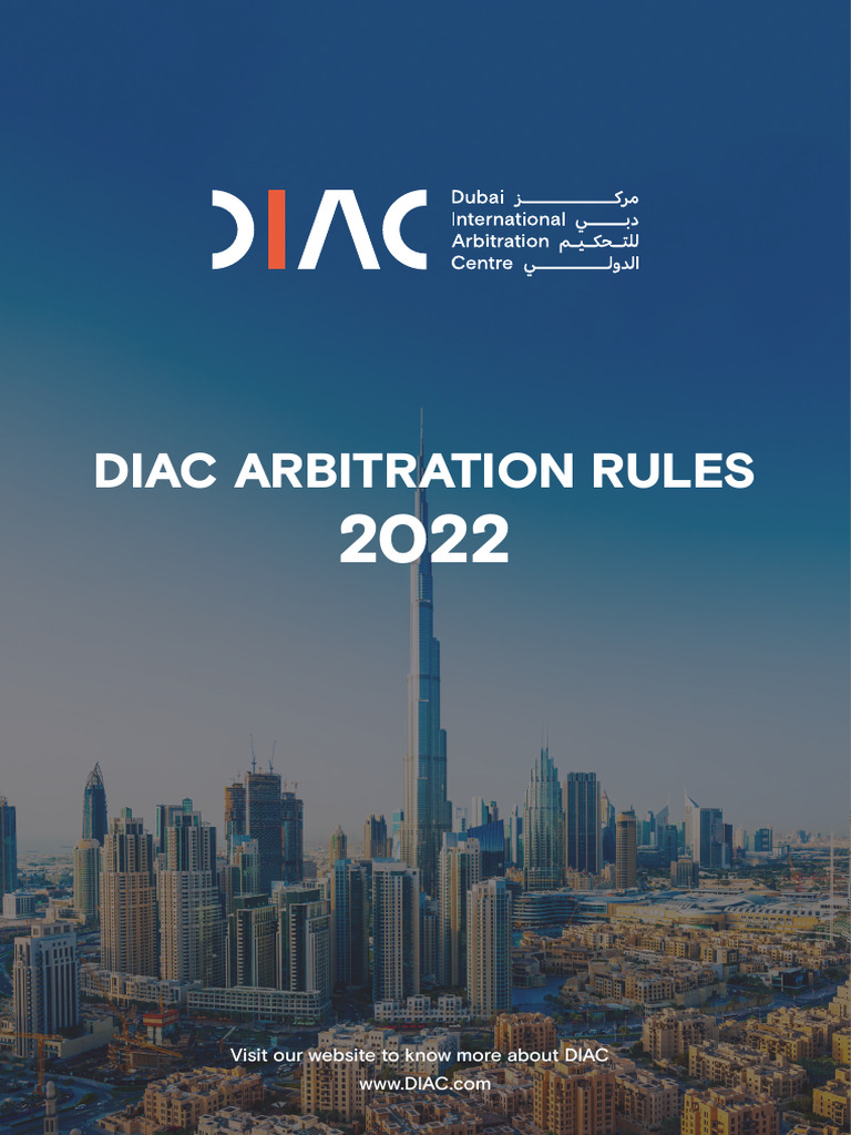 DIAC-2022-Rules-EN | PDF | Arbitral Tribunal | Arbitration