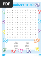 Numbers 11-20 Matching Worksheet | PDF