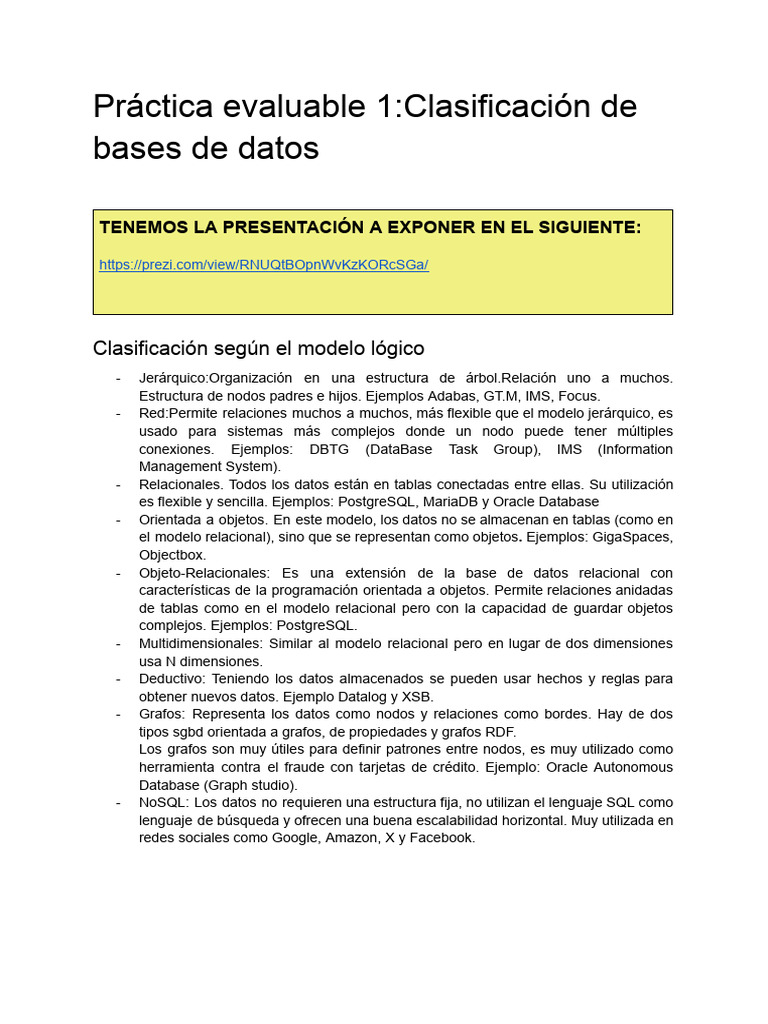 Práctica 1 - Bases de Datos | PDF | Mi sql | Bases de datos