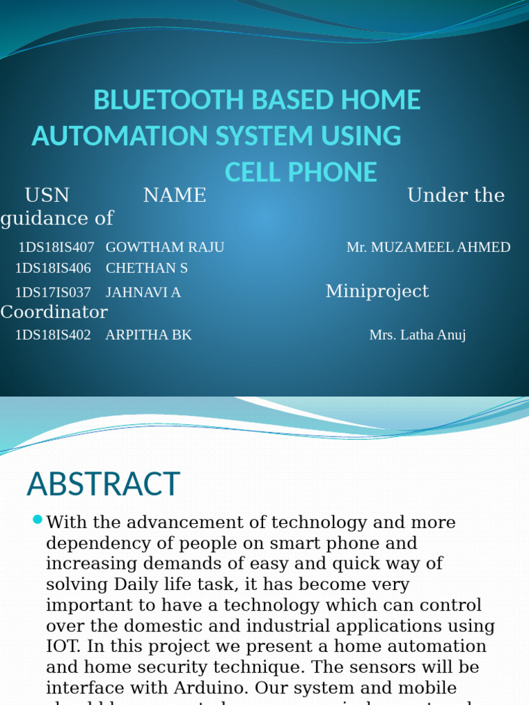 Bluetooth Home Automation System | PDF | Internet Of Things | Home ...