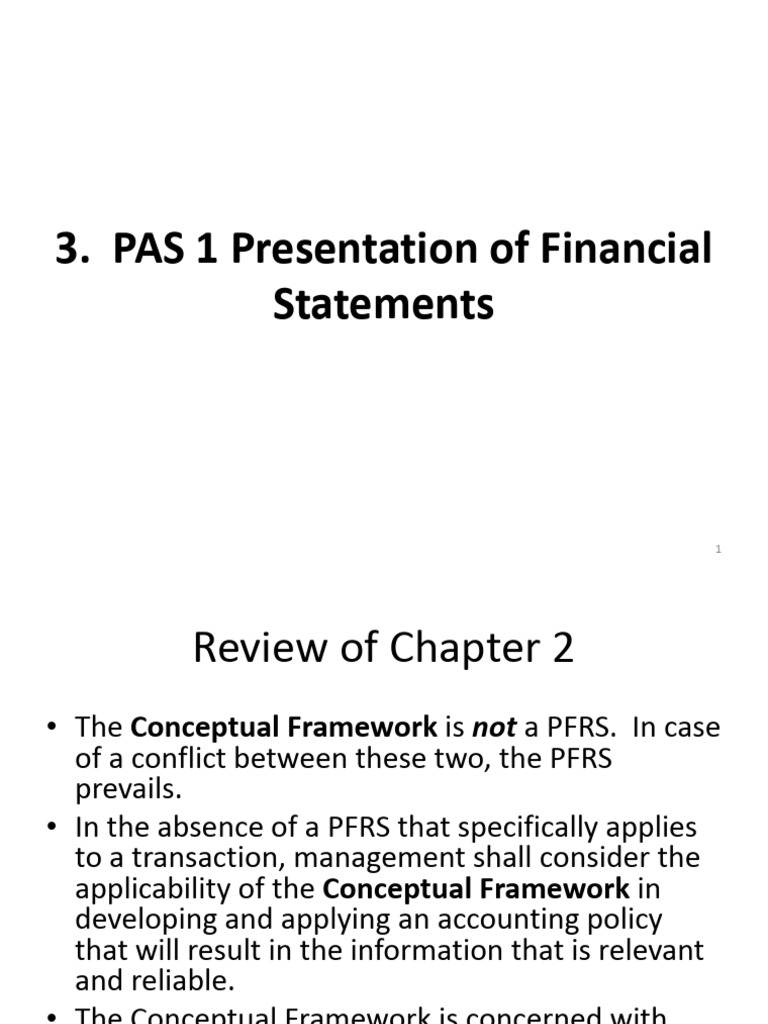 Overview of PAS 1 Financial Statements | PDF | Financial Statement ...