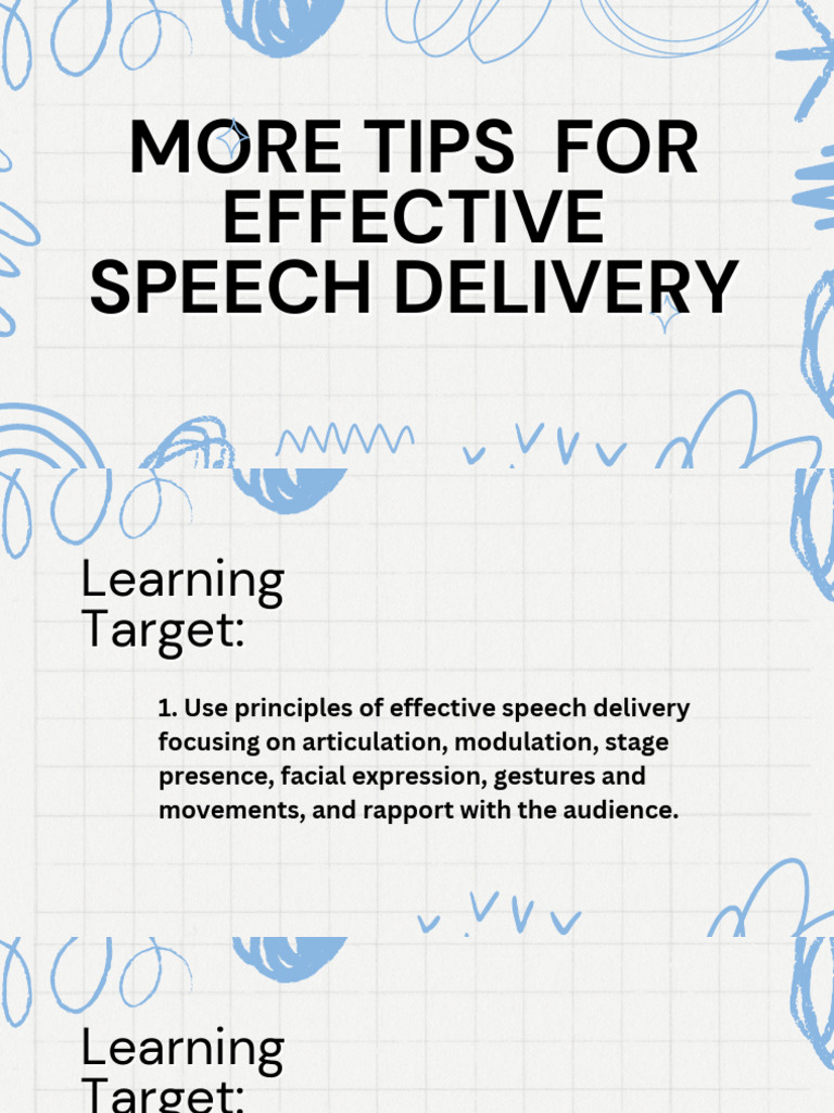 Tips for Effective Speech Delivery | PDF | Human Voice | Speech