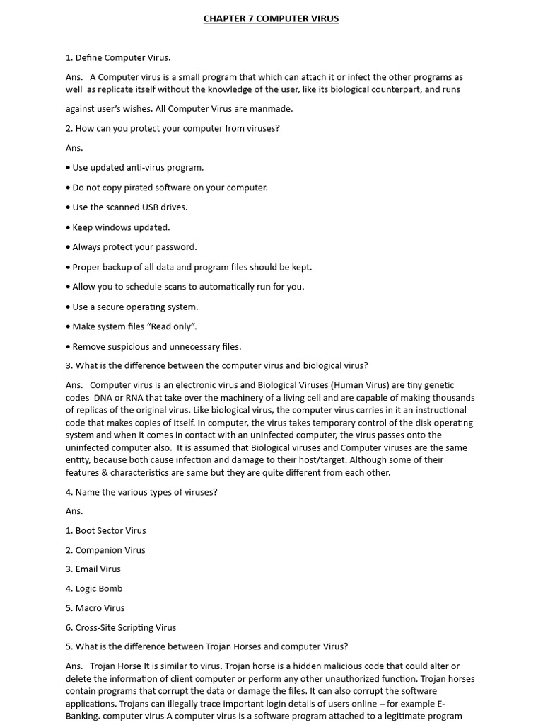 Chapter 7 Computer Virus | PDF | Computer Virus | Malware