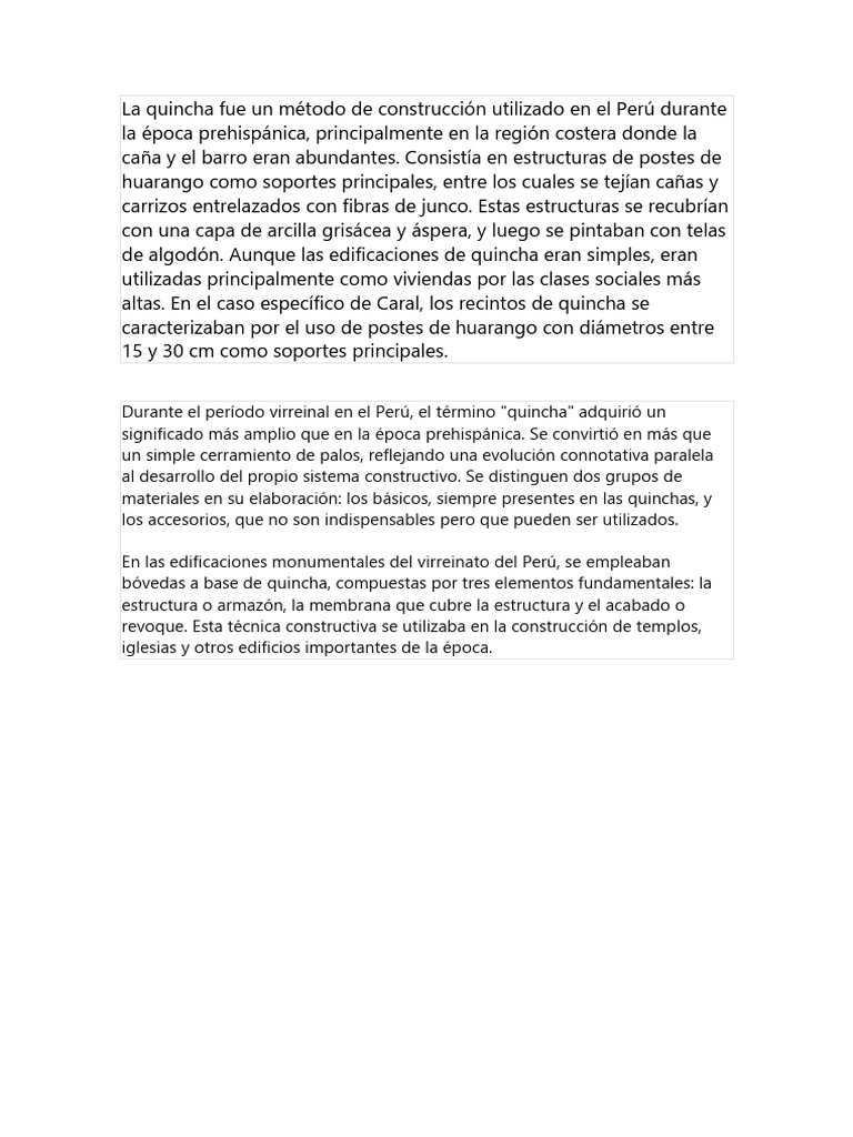 Construcción de Quincha en el Perú | PDF
