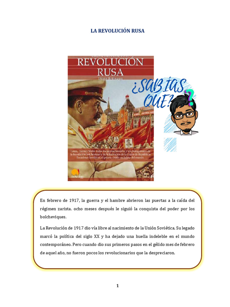 La Revolucion Rusa | PDF | revolución rusa | Imperio ruso