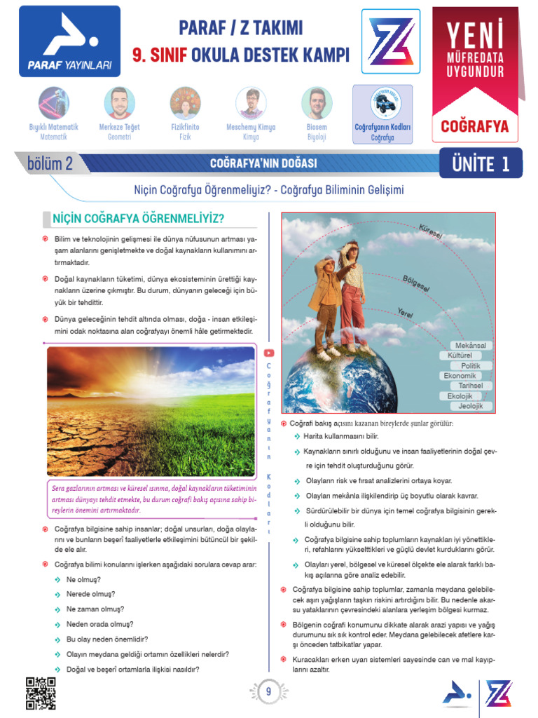Cografya Biliminin Gelisimi Nicin Cografya Ogranmeliyiz 9 Sinif ...