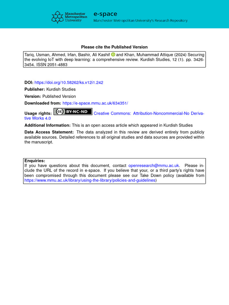 Securing The Evolving Iot With Deep Learning - A Comprehensive | PDF ...