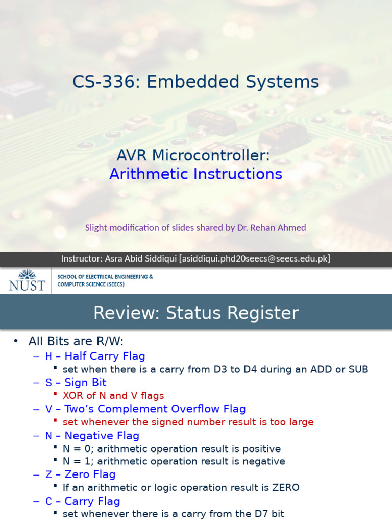 Arithmetic Instructions In C