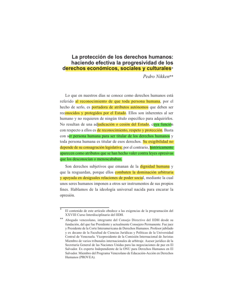Proteccion de Los Derechos Fundamentales. | PDF | Derechos humanos ...
