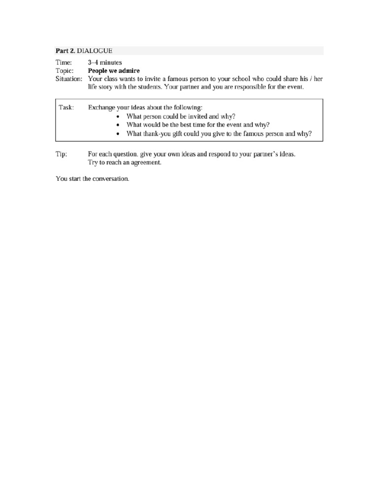 Dialogue Iind Form | PDF