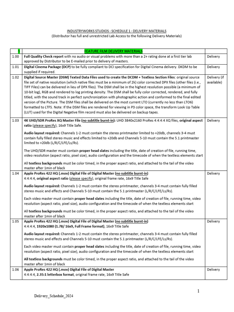 delivery-schedule-2024-2024-10-10-pdf-video-film-and-video-technology