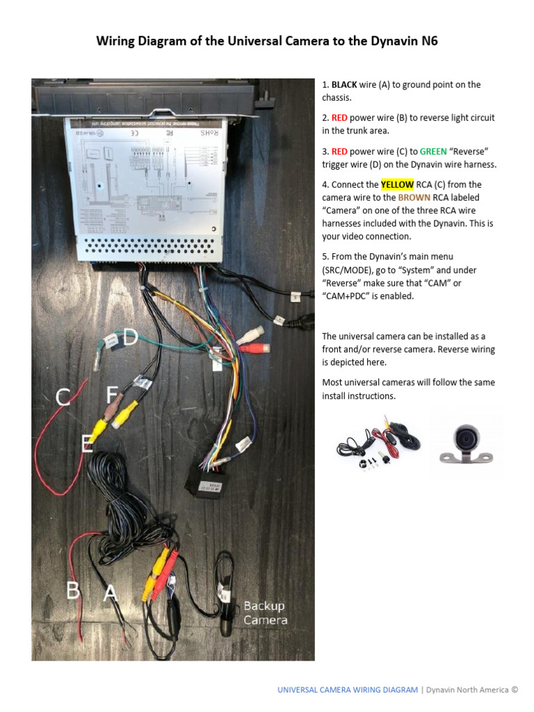 Dynavin N6 Camera Wiring Guide | PDF