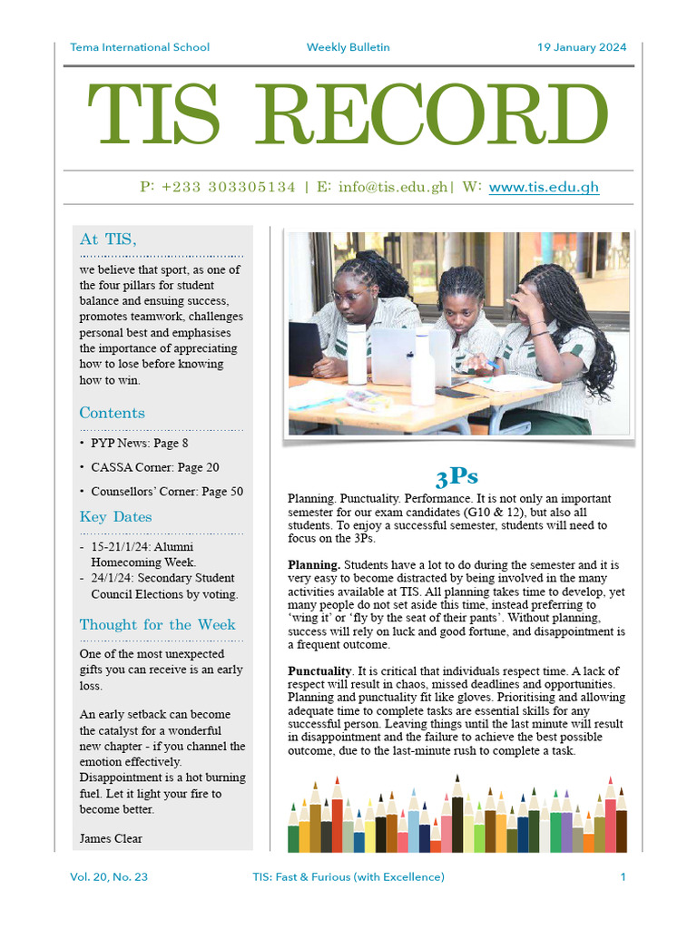 TIS Bulletin 190124 C | PDF | Learning | Critical Thinking