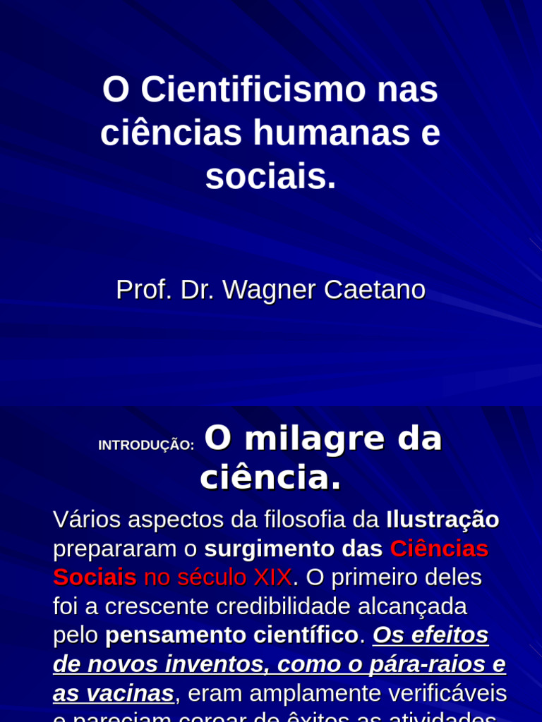 O Cientificismo nas Ciências Sociais | PDF | Science | Método científico