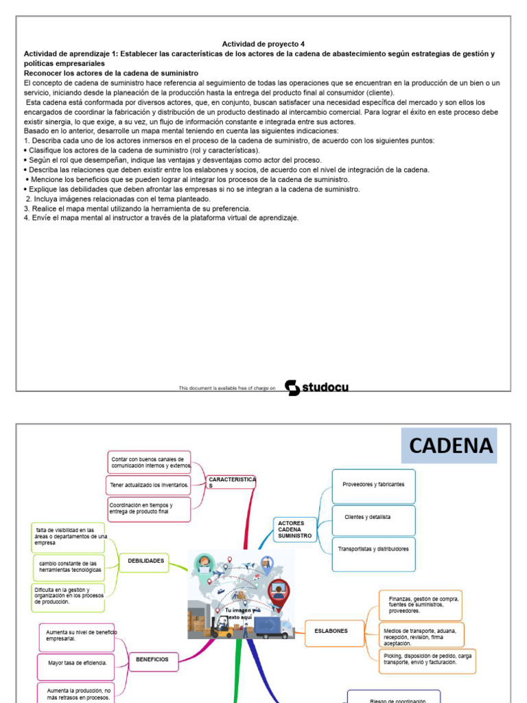 Mapa Mental de la Cadena de Suministro | PDF | Cadena de suministro ...