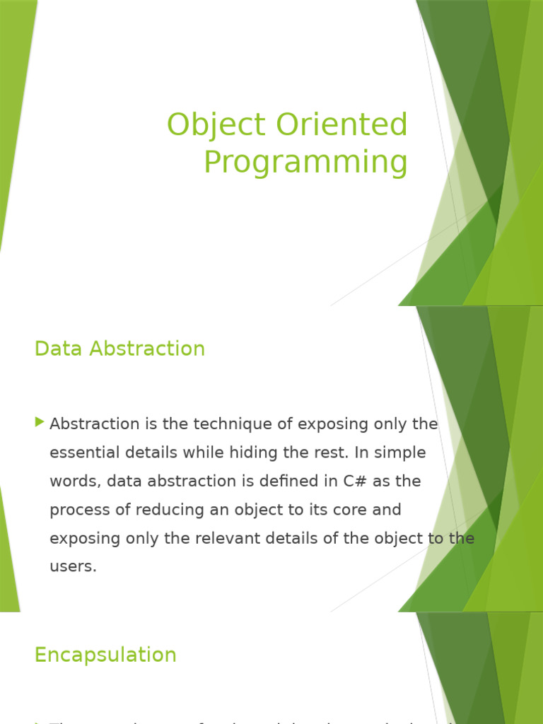 Object Oriented Programming | PDF image.