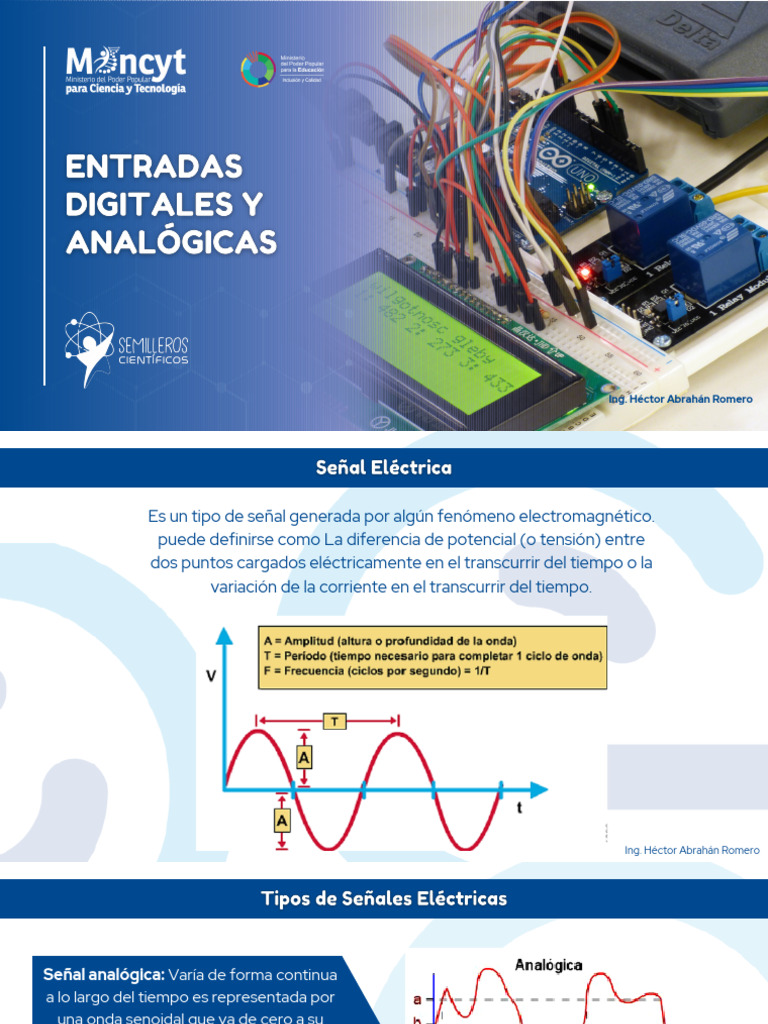Entradas y Salidas Analogicas | PDF | Señal analoga | voltaje