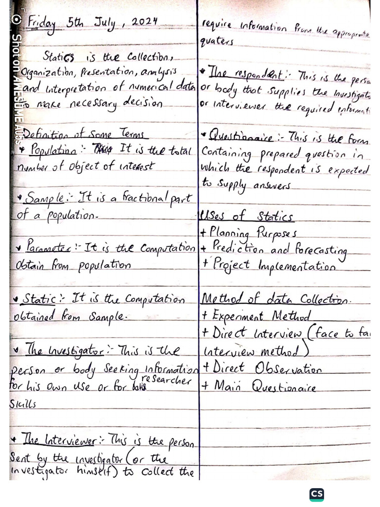 Sta 122 Notes | PDF
