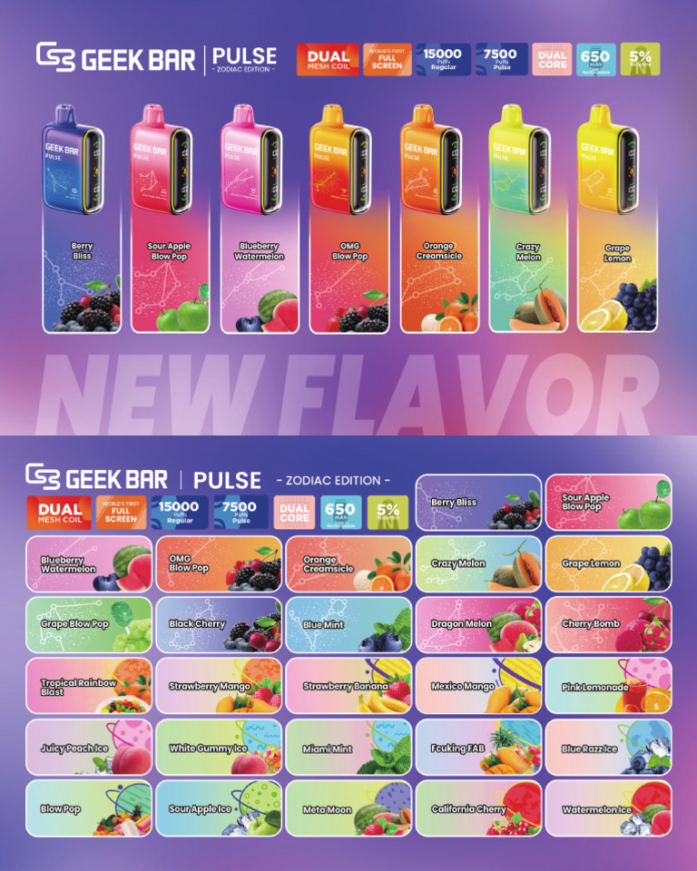 how much is elf bar vape Geek Bar Pulse Horoscope Flavors Geek Bar Pulse X main image 0