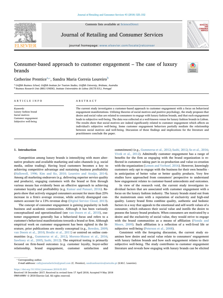 Luxury Brand Engagement and Well-Being | PDF | Brand | Survey Methodology