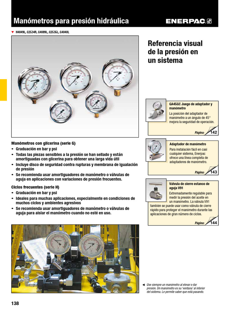 GHSeries_Hydraulic_Pressure_Gauges_ESES MANOMETRO PDF Presión