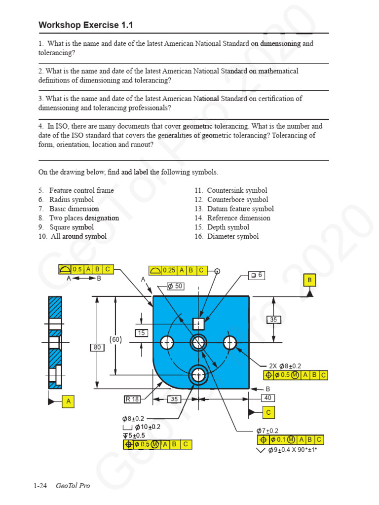 GeoTol Pro: Geometric Tolerancing Guide | PDF | Geometric Measurement ...