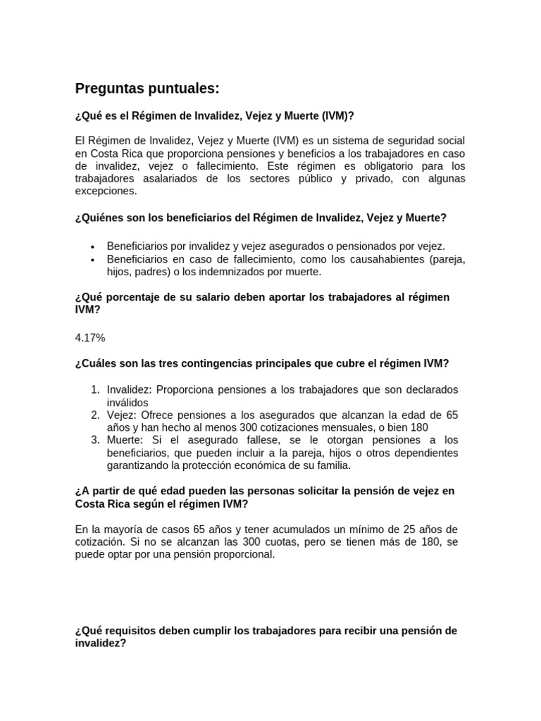 Regimen IVM | PDF | Pensión | Jubilación