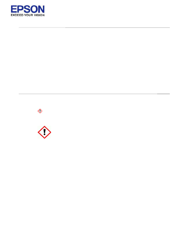 Epson Ink Cleaner Safety Data Sheet | PDF | Dangerous Goods | Personal ...