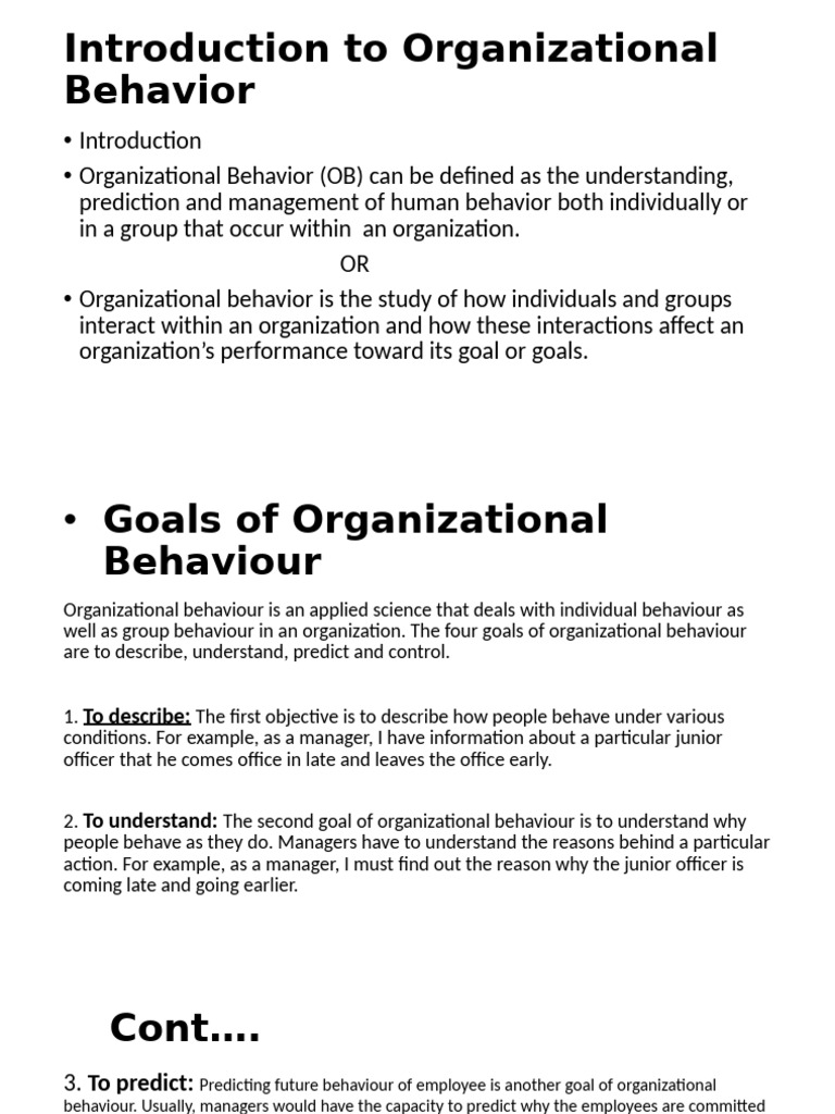 Understanding Organizational Behavior | PDF | Employment ...