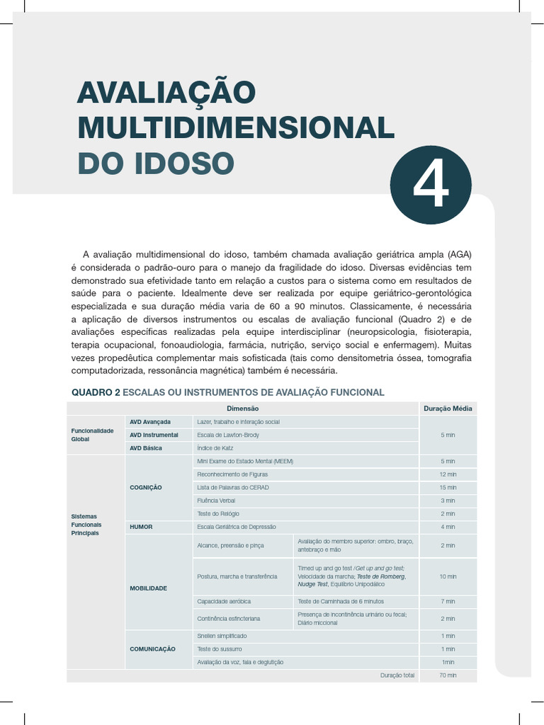 Avaliação Multidimensional do Idoso | PDF | Enfermagem | Terceira idade