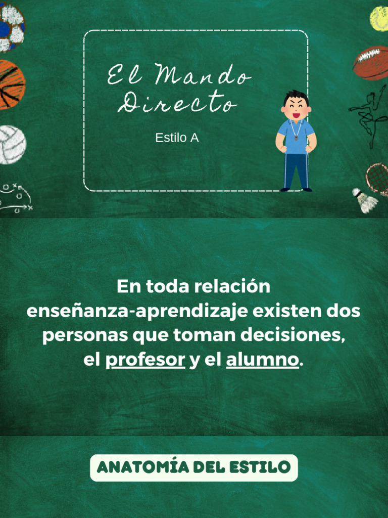 Estilo A El Mando Directo | PDF | Maestros | Aprendizaje