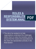 Roles Responsibilities of System Analyst