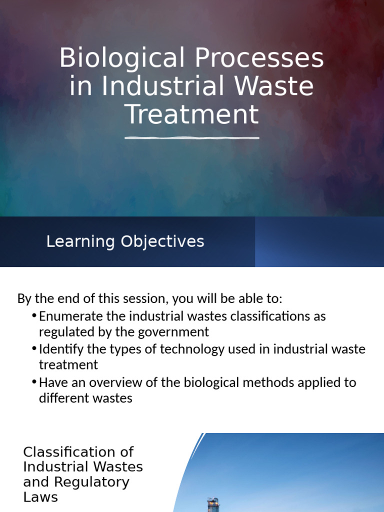 Biological Process in Industrial Waste Treatment - 073441 | PDF ...