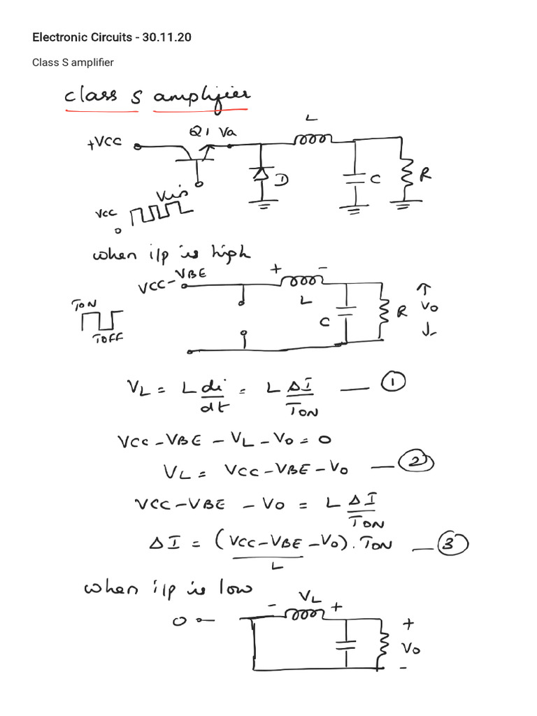 Class S Amplifier | PDF