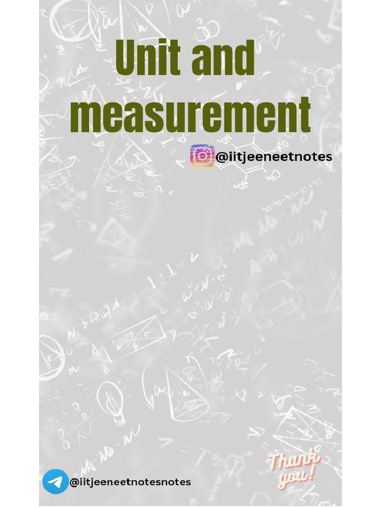 Unit and Dimension | PDF
