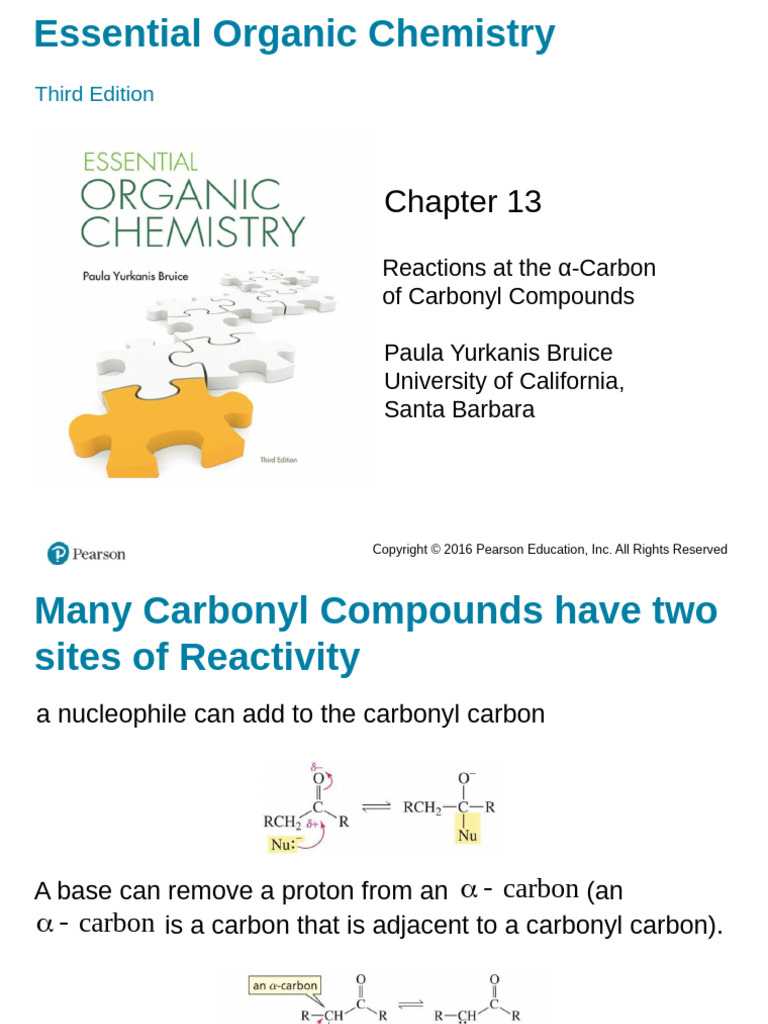 Bruice - 3e - Chapter 13 - LNPPT | PDF | Ketone | Aldehyde