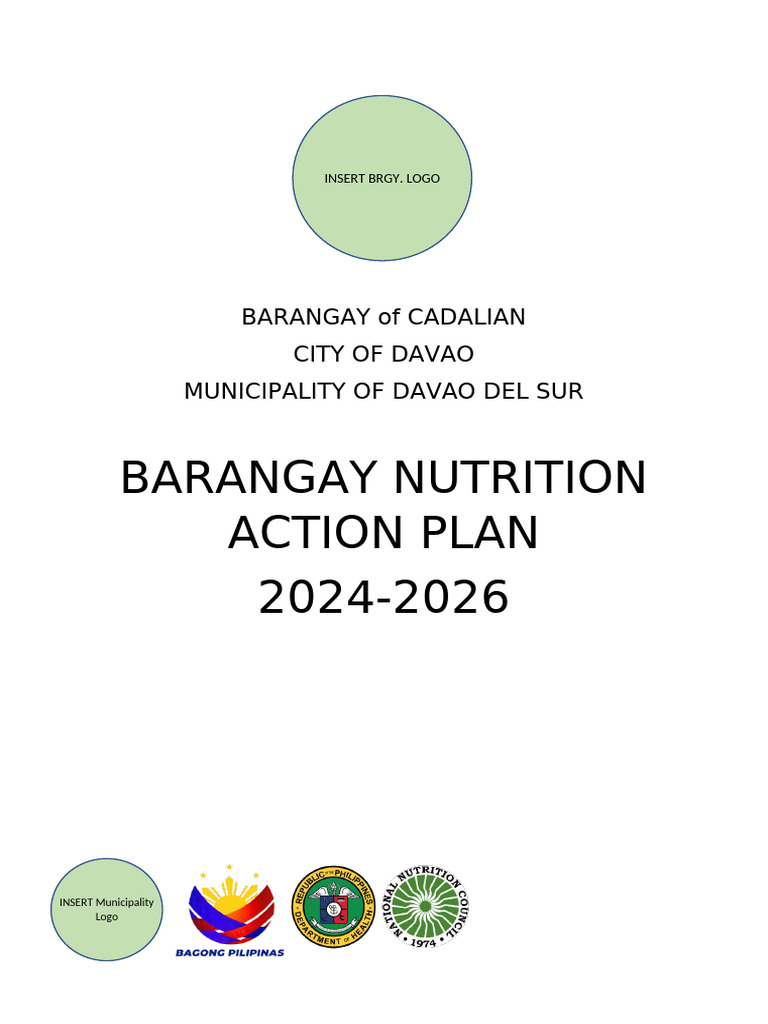 Barangay Nutrition Action Plan 2024-2026 | PDF | Malnutrition