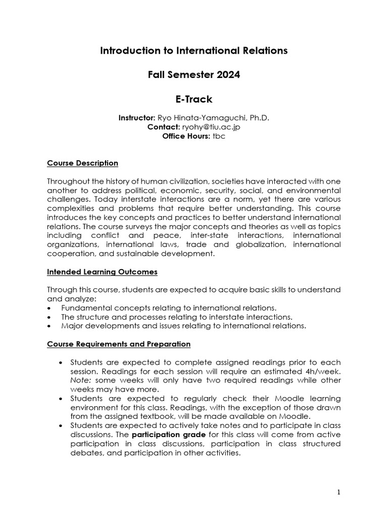 INTRODUCTION TO INTERNATIONAL RELATIONS SYLLABUS PDF visual data 5