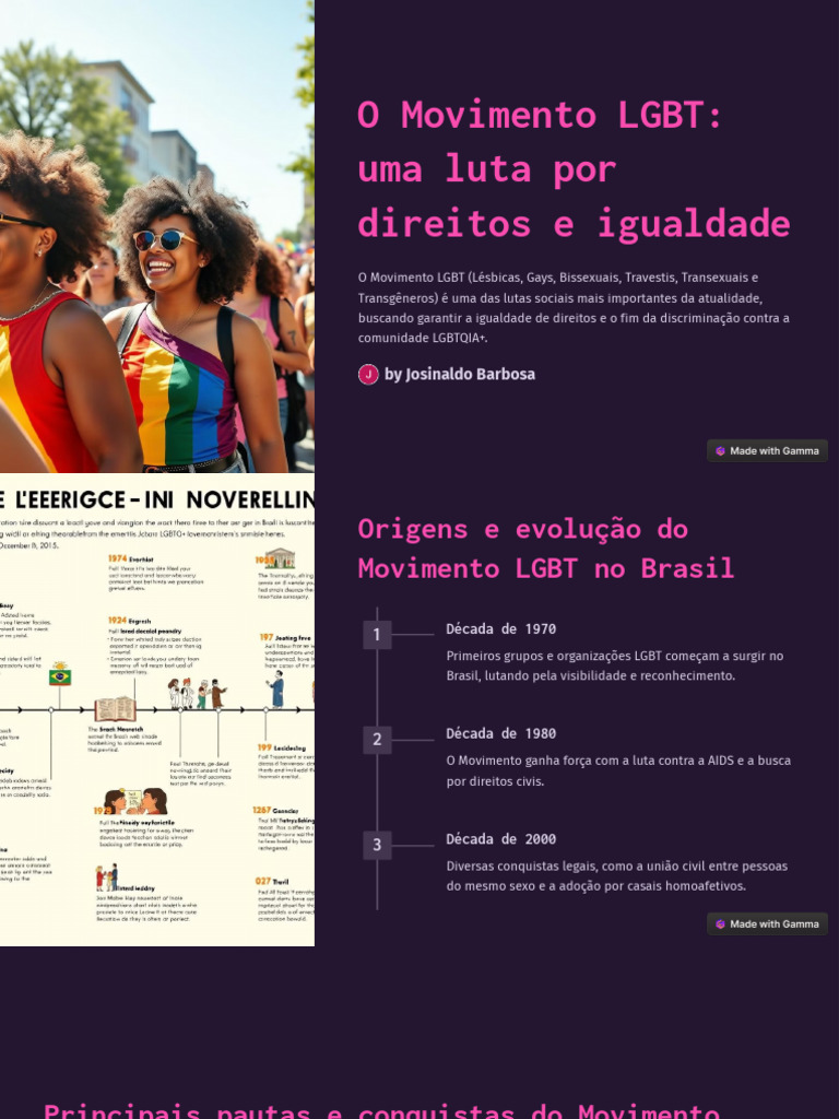 Movimento LGBT: Luta por Igualdade e Direitos | PDF | LGBT | Estudos ...